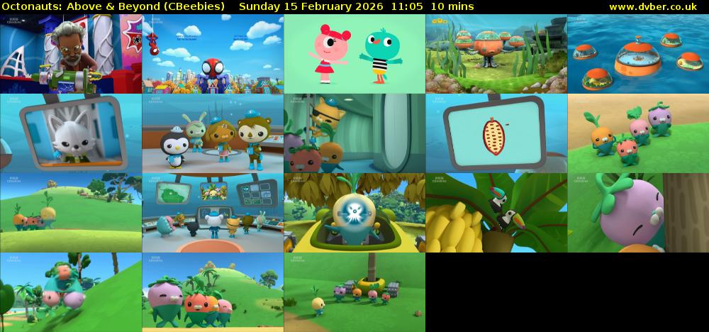 Octonauts: Above & Beyond (CBeebies) Sunday 15 February 2026 11:05 - 11:15