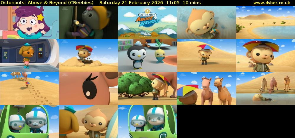 Octonauts: Above & Beyond (CBeebies) Saturday 21 February 2026 11:05 - 11:15