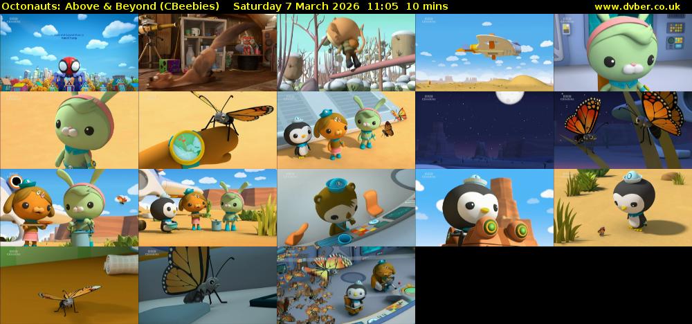 Octonauts: Above & Beyond (CBeebies) Saturday 7 March 2026 11:05 - 11:15