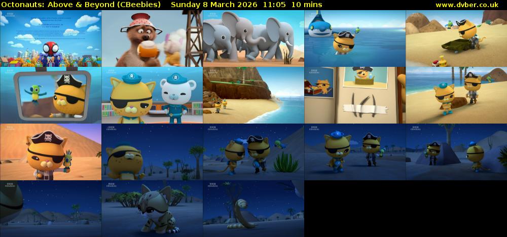 Octonauts: Above & Beyond (CBeebies) Sunday 8 March 2026 11:05 - 11:15
