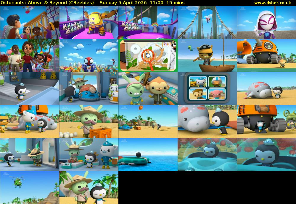 Octonauts: Above & Beyond (CBeebies) Sunday 5 April 2026 11:00 - 11:15