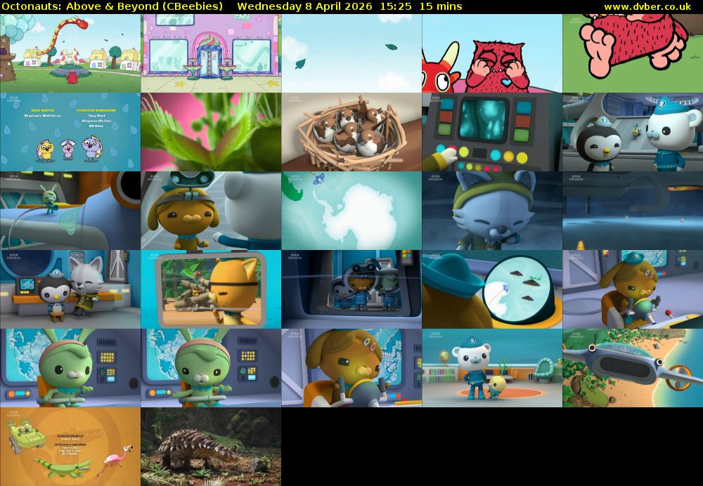Octonauts: Above & Beyond (CBeebies) Wednesday 8 April 2026 15:25 - 15:40
