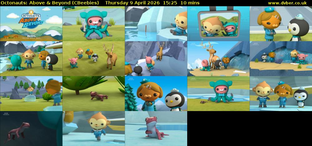 Octonauts: Above & Beyond (CBeebies) Thursday 9 April 2026 15:25 - 15:35