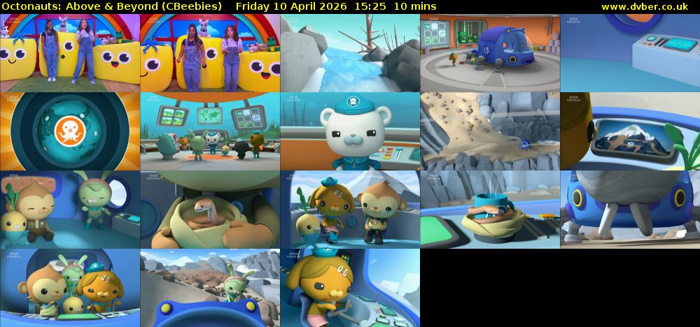 Octonauts: Above & Beyond (CBeebies) Friday 10 April 2026 15:25 - 15:35
