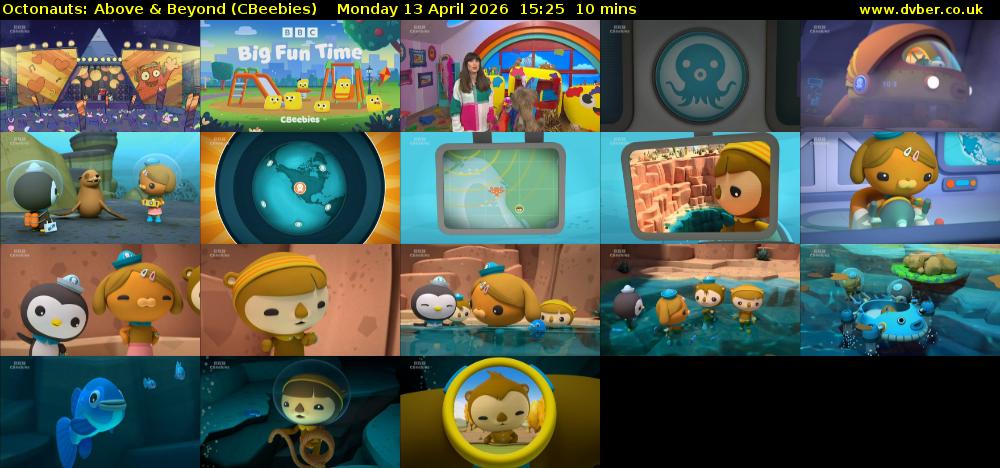 Octonauts: Above & Beyond (CBeebies) Monday 13 April 2026 15:25 - 15:35