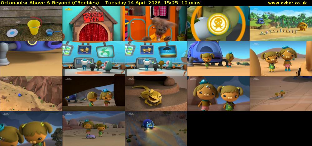 Octonauts: Above & Beyond (CBeebies) Tuesday 14 April 2026 15:25 - 15:35