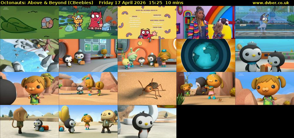 Octonauts: Above & Beyond (CBeebies) Friday 17 April 2026 15:25 - 15:35