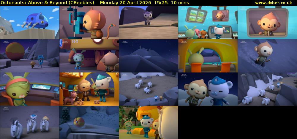 Octonauts: Above & Beyond (CBeebies) Monday 20 April 2026 15:25 - 15:35
