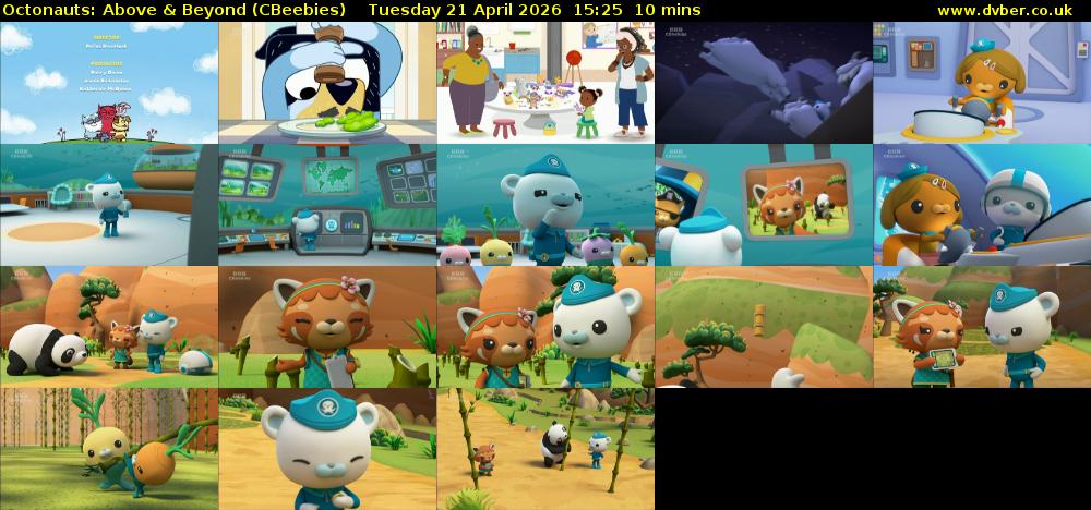 Octonauts: Above & Beyond (CBeebies) Tuesday 21 April 2026 15:25 - 15:35