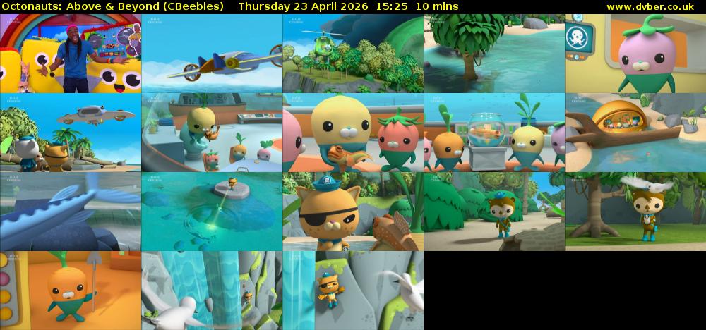 Octonauts: Above & Beyond (CBeebies) Thursday 23 April 2026 15:25 - 15:35