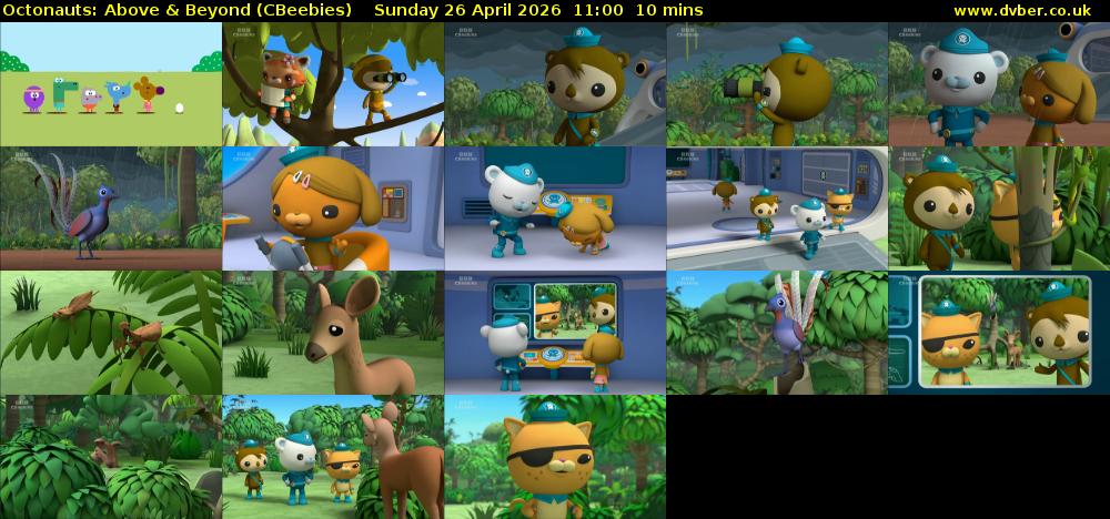Octonauts: Above & Beyond (CBeebies) Sunday 26 April 2026 11:00 - 11:10
