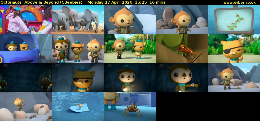 Octonauts: Above & Beyond (CBeebies) Monday 27 April 2026 15:25 - 15:35