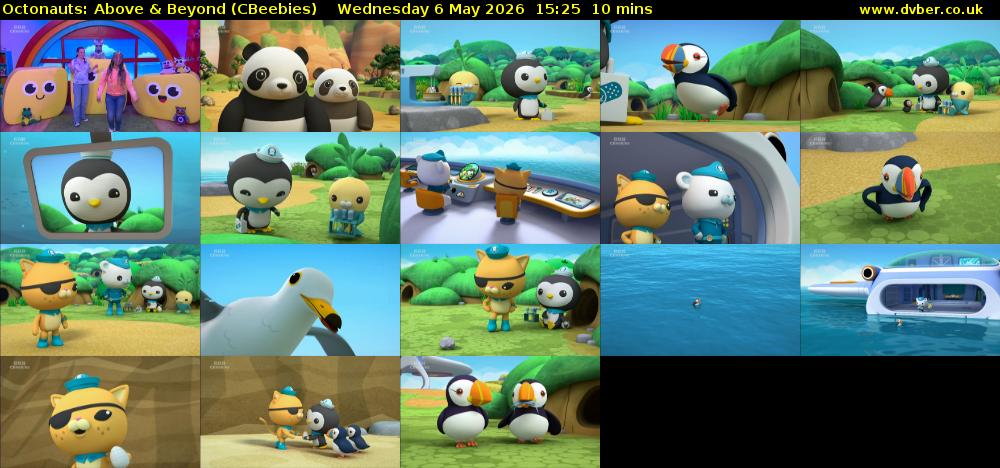 Octonauts: Above & Beyond (CBeebies) Wednesday 6 May 2026 15:25 - 15:35