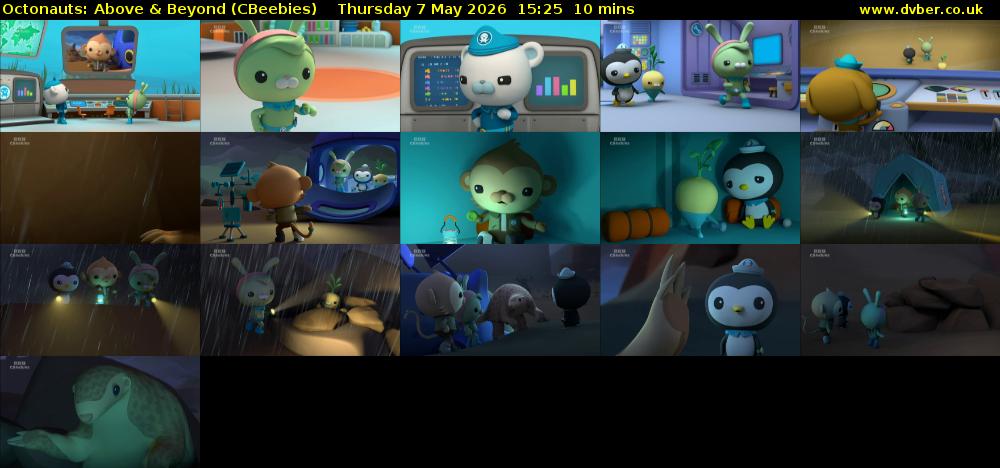 Octonauts: Above & Beyond (CBeebies) Thursday 7 May 2026 15:25 - 15:35