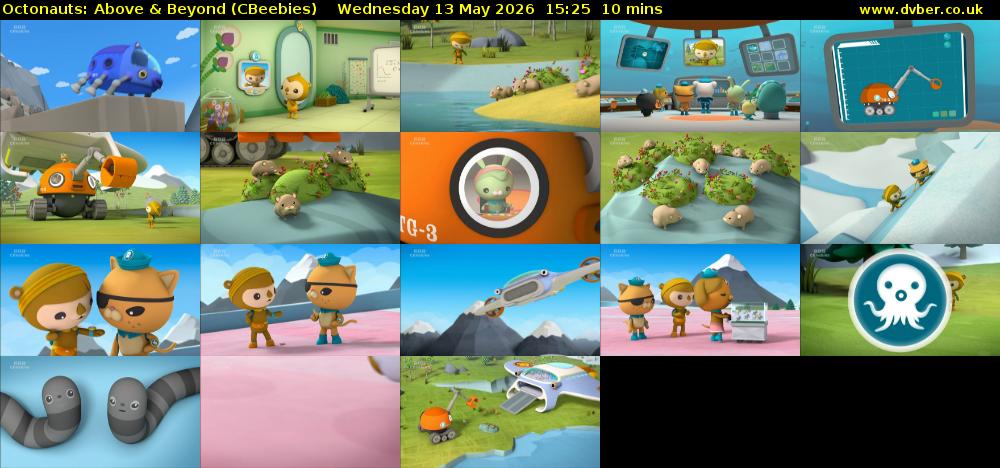 Octonauts: Above & Beyond (CBeebies) Wednesday 13 May 2026 15:25 - 15:35