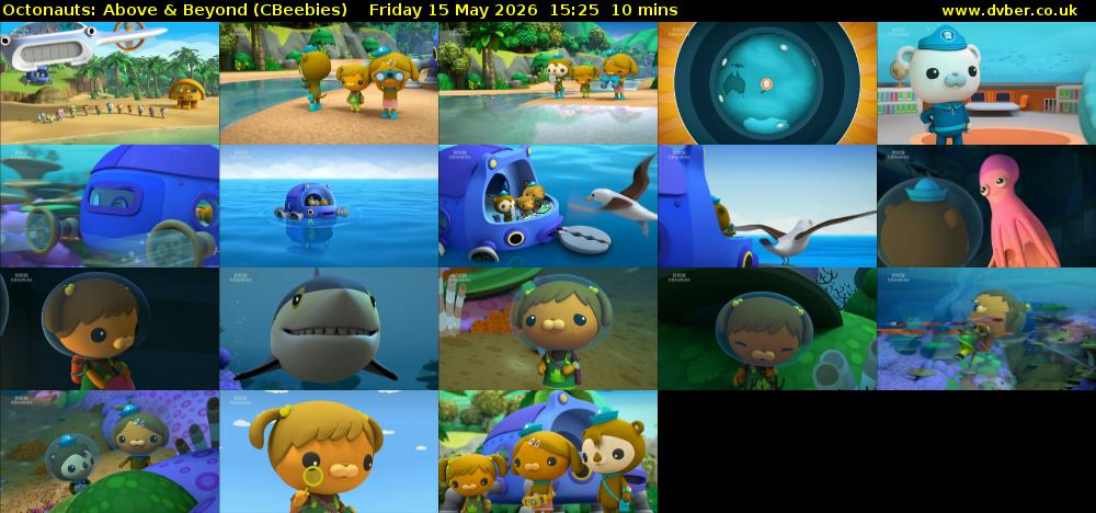 Octonauts: Above & Beyond (CBeebies) Friday 15 May 2026 15:25 - 15:35