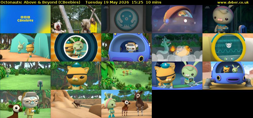 Octonauts: Above & Beyond (CBeebies) Tuesday 19 May 2026 15:25 - 15:35