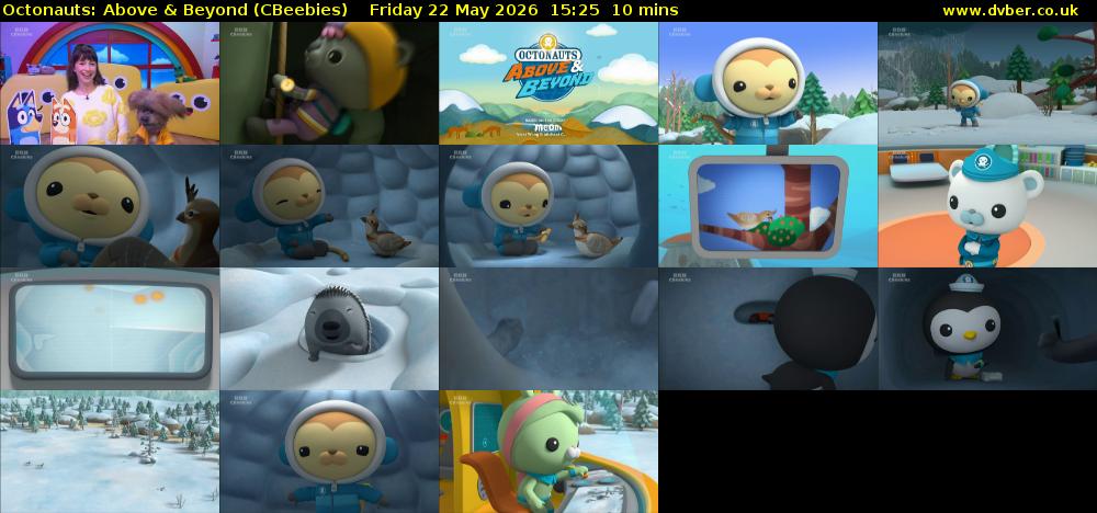 Octonauts: Above & Beyond (CBeebies) Friday 22 May 2026 15:25 - 15:35