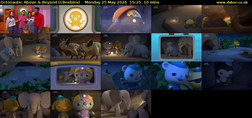 Octonauts: Above & Beyond (CBeebies) Monday 25 May 2026 15:25 - 15:35