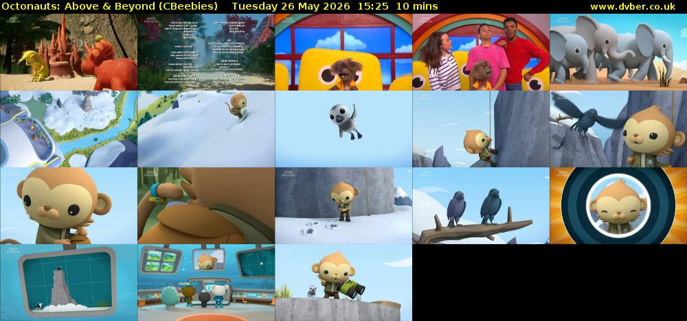 Octonauts: Above & Beyond (CBeebies) Tuesday 26 May 2026 15:25 - 15:35
