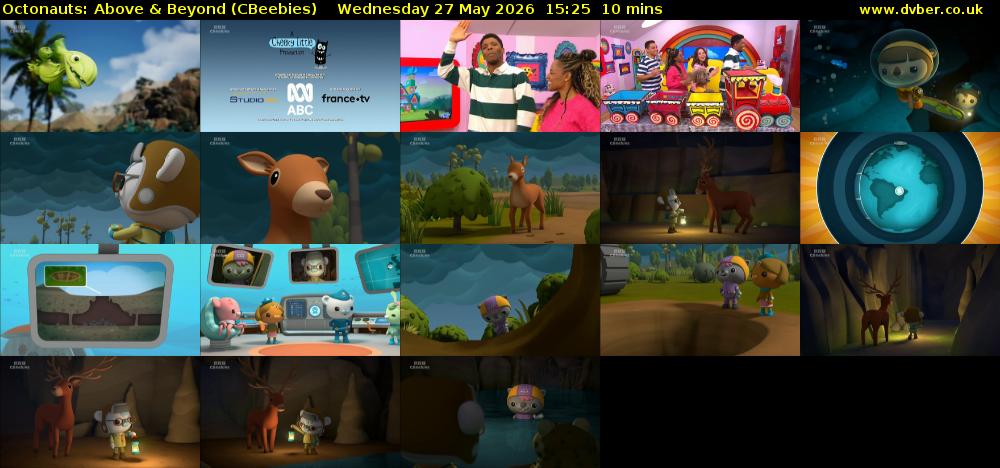 Octonauts: Above & Beyond (CBeebies) Wednesday 27 May 2026 15:25 - 15:35