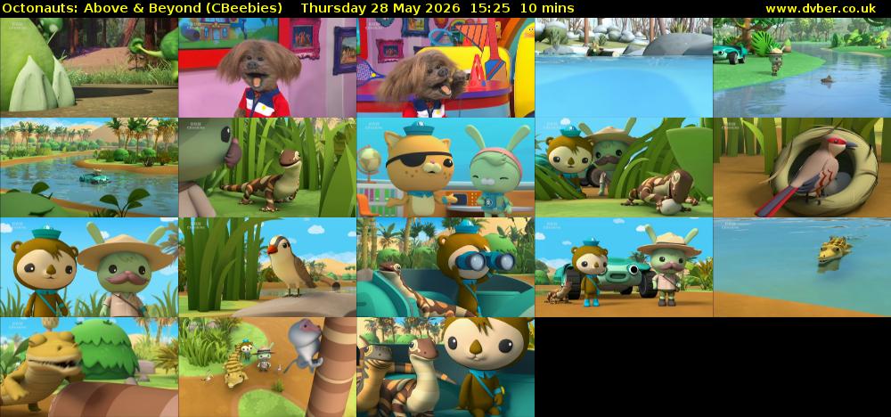 Octonauts: Above & Beyond (CBeebies) Thursday 28 May 2026 15:25 - 15:35