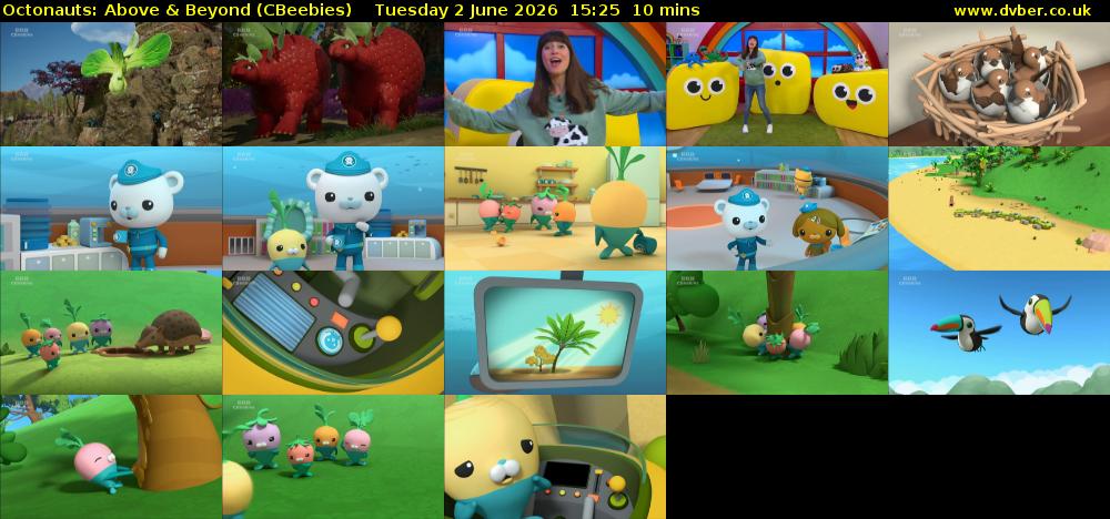 Octonauts: Above & Beyond (CBeebies) Tuesday 2 June 2026 15:25 - 15:35