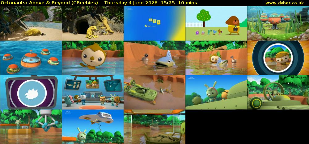 Octonauts: Above & Beyond (CBeebies) Thursday 4 June 2026 15:25 - 15:35