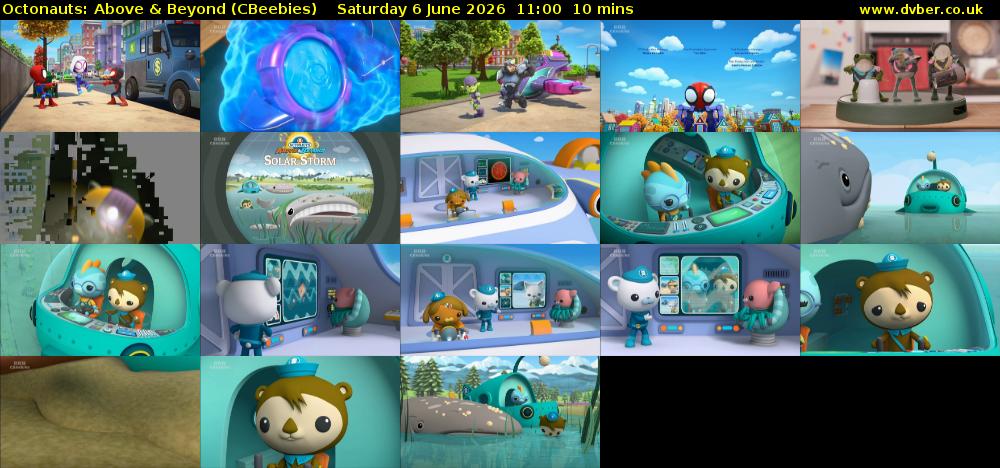 Octonauts: Above & Beyond (CBeebies) Saturday 6 June 2026 11:00 - 11:10