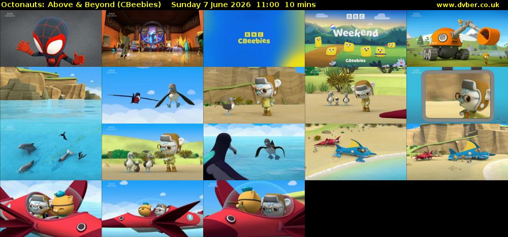 Octonauts: Above & Beyond (CBeebies) Sunday 7 June 2026 11:00 - 11:10