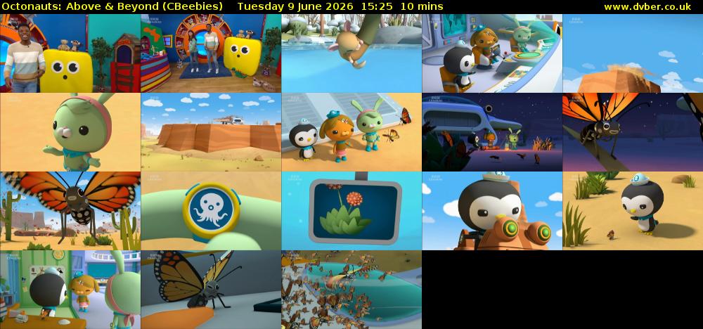 Octonauts: Above & Beyond (CBeebies) Tuesday 9 June 2026 15:25 - 15:35