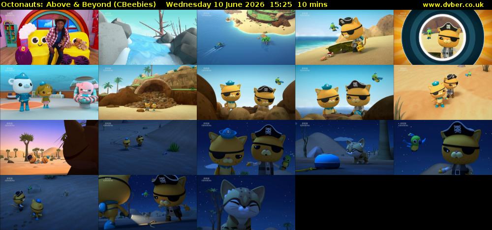 Octonauts: Above & Beyond (CBeebies) Wednesday 10 June 2026 15:25 - 15:35