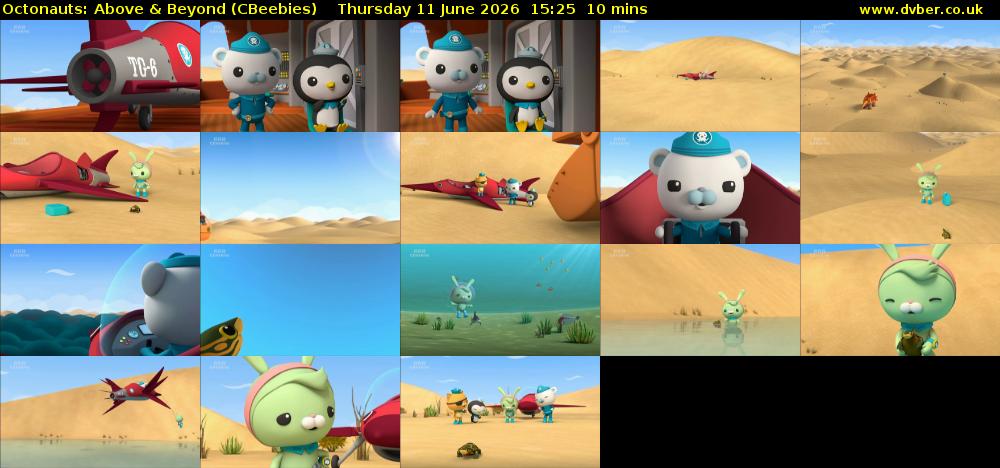 Octonauts: Above & Beyond (CBeebies) Thursday 11 June 2026 15:25 - 15:35
