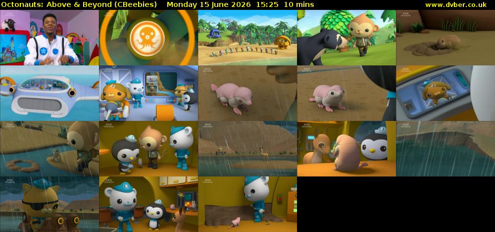 Octonauts: Above & Beyond (CBeebies) Monday 15 June 2026 15:25 - 15:35