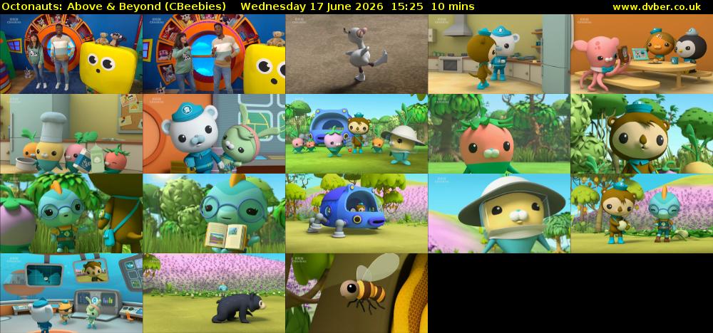 Octonauts: Above & Beyond (CBeebies) Wednesday 17 June 2026 15:25 - 15:35