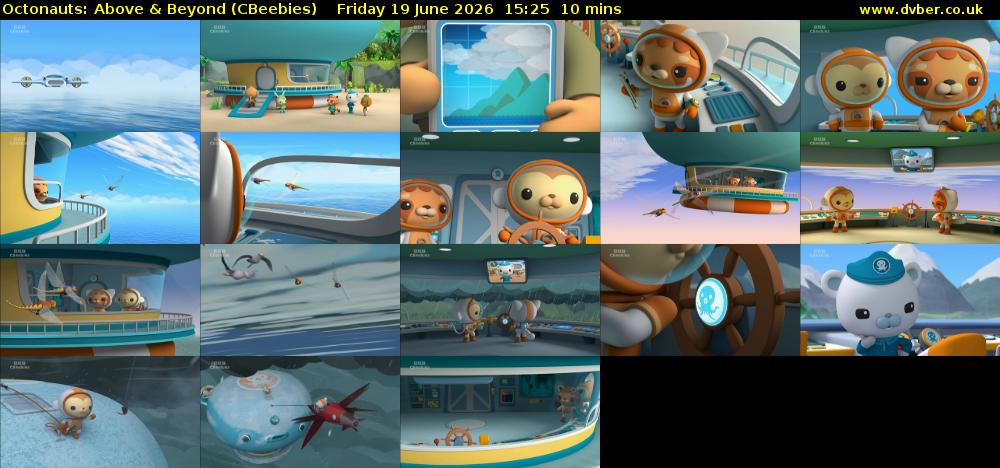 Octonauts: Above & Beyond (CBeebies) Friday 19 June 2026 15:25 - 15:35