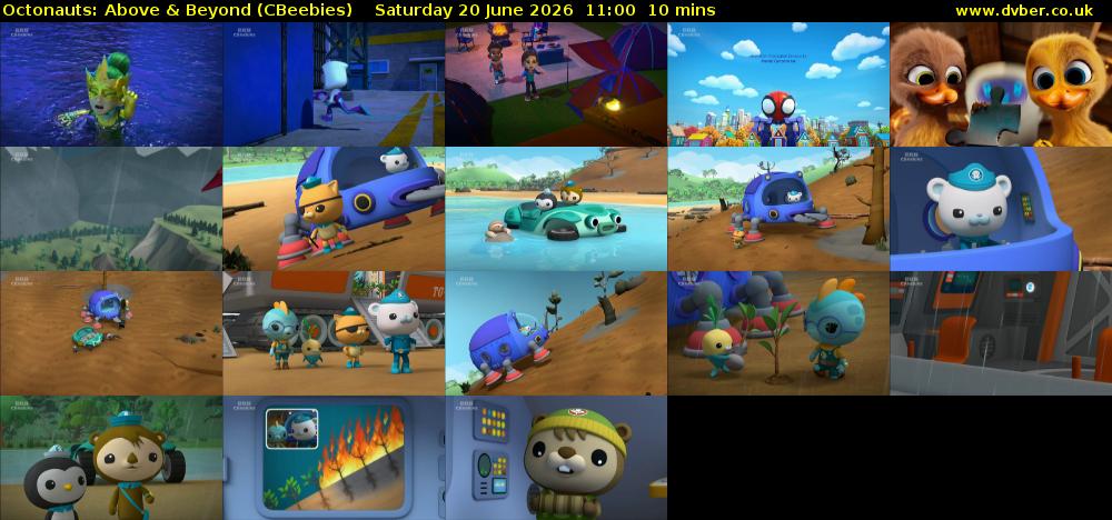 Octonauts: Above & Beyond (CBeebies) Saturday 20 June 2026 11:00 - 11:10