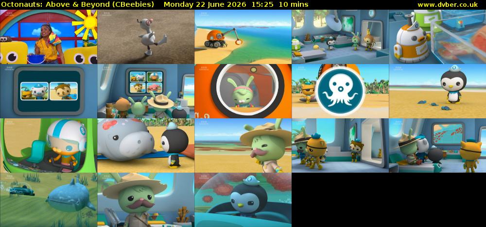 Octonauts: Above & Beyond (CBeebies) Monday 22 June 2026 15:25 - 15:35