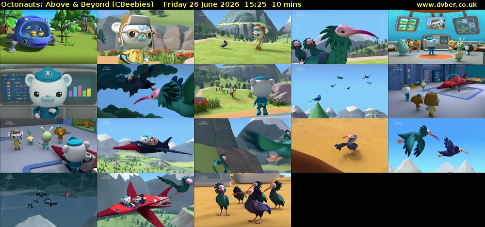 Octonauts: Above & Beyond (CBeebies) Friday 26 June 2026 15:25 - 15:35