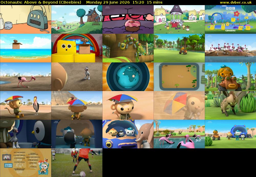 Octonauts: Above & Beyond (CBeebies) Monday 29 June 2026 15:20 - 15:35