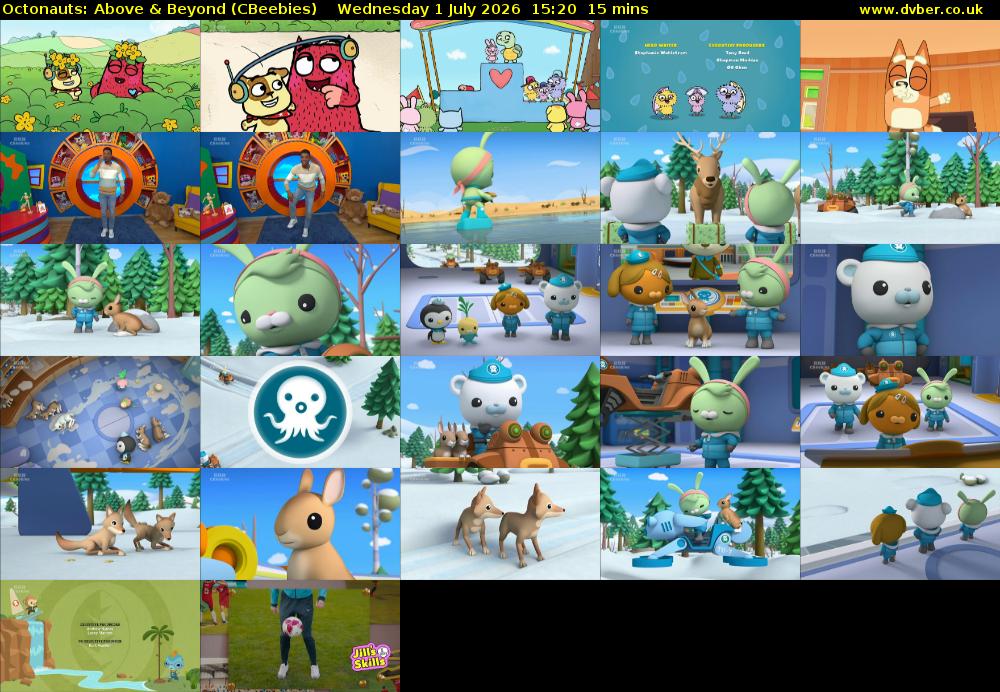 Octonauts: Above & Beyond (CBeebies) Wednesday 1 July 2026 15:20 - 15:35