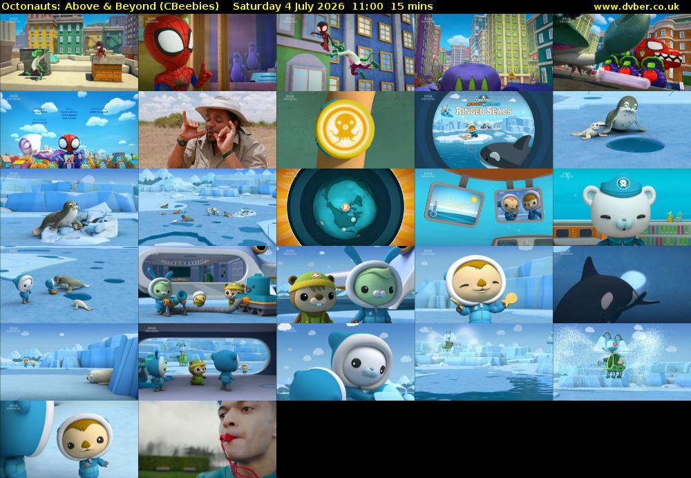 Octonauts: Above & Beyond (CBeebies) Saturday 4 July 2026 11:00 - 11:15