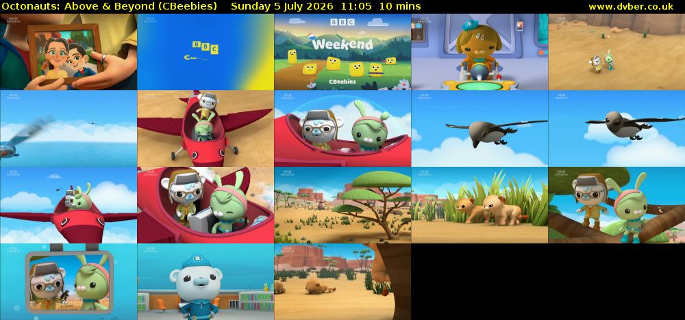 Octonauts: Above & Beyond (CBeebies) Sunday 5 July 2026 11:05 - 11:15