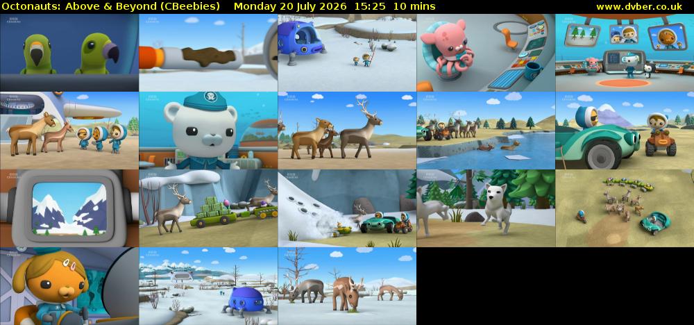 Octonauts: Above & Beyond (CBeebies) Monday 20 July 2026 15:25 - 15:35