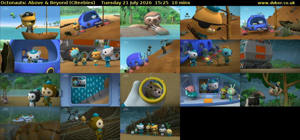 Octonauts: Above & Beyond (CBeebies) Tuesday 21 July 2026 15:25 - 15:35
