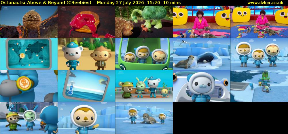 Octonauts: Above & Beyond (CBeebies) Monday 27 July 2026 15:20 - 15:30