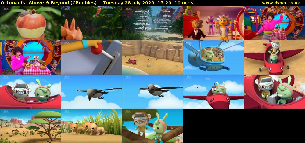 Octonauts: Above & Beyond (CBeebies) Tuesday 28 July 2026 15:20 - 15:30