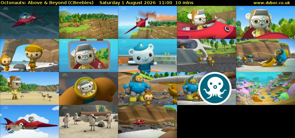 Octonauts: Above & Beyond (CBeebies) Saturday 1 August 2026 11:00 - 11:10