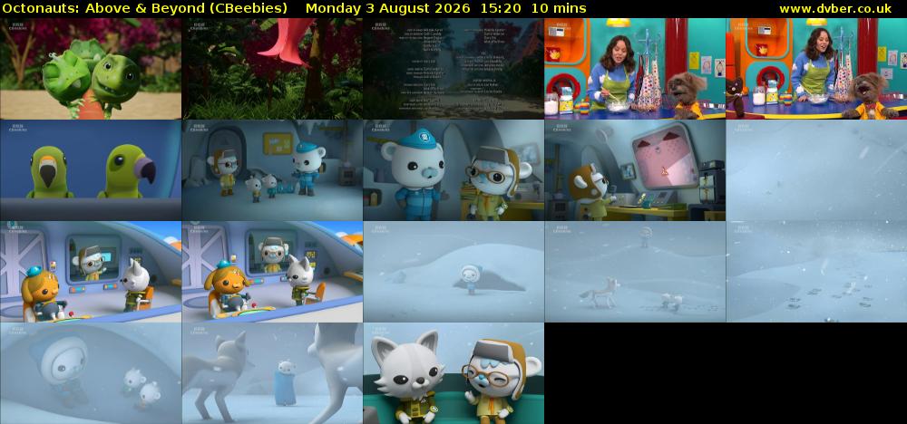 Octonauts: Above & Beyond (CBeebies) Monday 3 August 2026 15:20 - 15:30