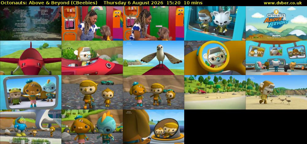 Octonauts: Above & Beyond (CBeebies) Thursday 6 August 2026 15:20 - 15:30